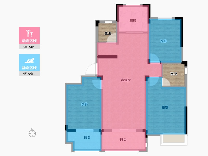 安徽省-池州市-天逸华府南苑-92.40-户型库-动静分区