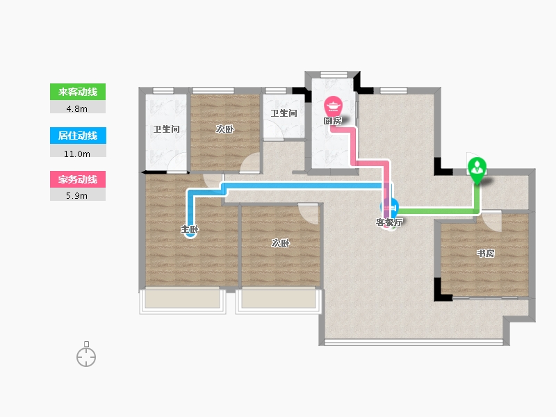 江苏省-连云港市-灌南碧桂园-111.39-户型库-动静线