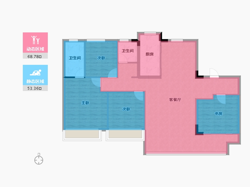 江苏省-连云港市-灌南碧桂园-111.39-户型库-动静分区