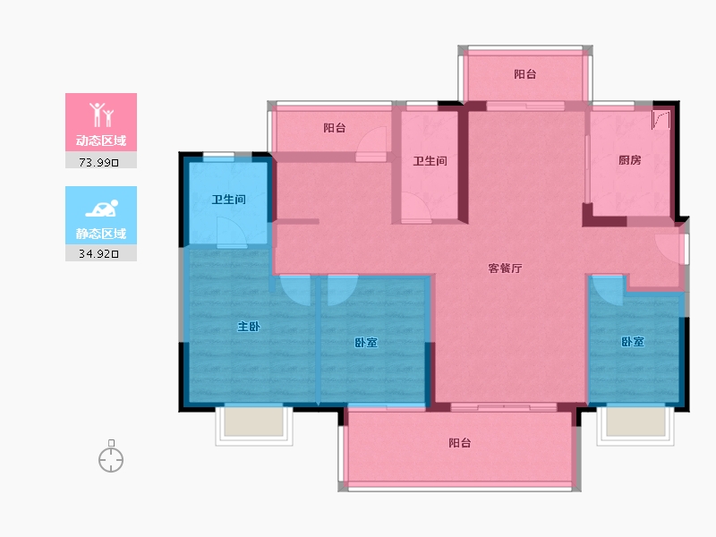 广东省-江门市-东原印江山-97.01-户型库-动静分区