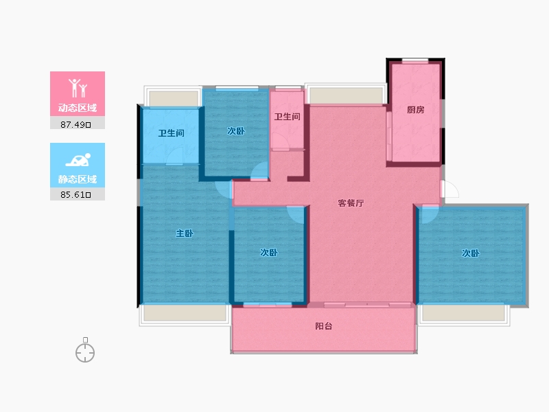 江苏省-连云港市-灌南碧桂园-158.54-户型库-动静分区