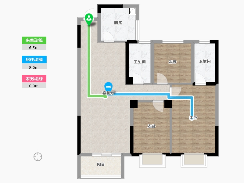 江苏省-连云港市-光伸·绿洲学府-91.00-户型库-动静线