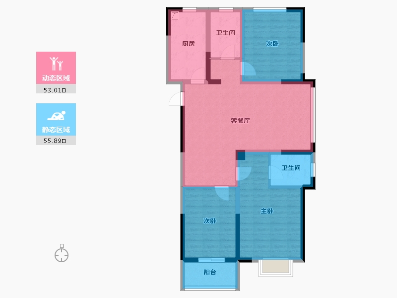 江苏省-连云港市-光伸·绿洲学府-97.00-户型库-动静分区