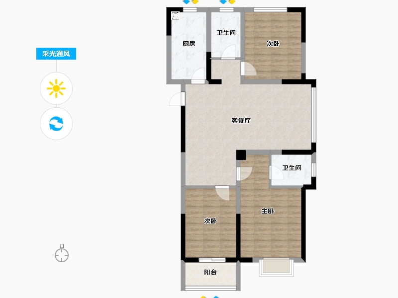 江苏省-连云港市-光伸·绿洲学府-97.00-户型库-采光通风