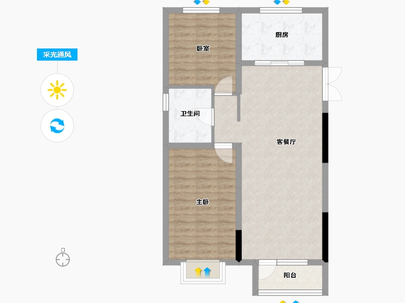 辽宁省-丹东市-江山和鳴-74.51-户型库-采光通风