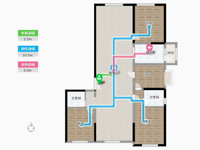 黑龙江省-哈尔滨市-宝宇天邑珑湾-161.70-户型库-动静线