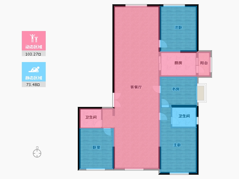 黑龙江省-哈尔滨市-宝宇天邑珑湾-161.70-户型库-动静分区