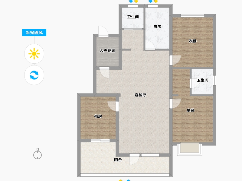 新疆维吾尔自治区-乌鲁木齐市-林曦·9英里-108.12-户型库-采光通风