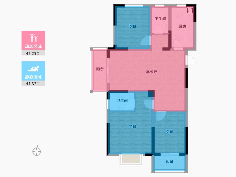 江苏省-连云港市-光伸·绿洲学府-74.01-户型库-动静分区