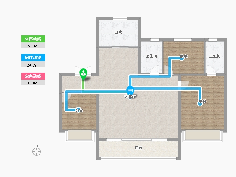 辽宁省-丹东市-碧桂园江山云著-112.80-户型库-动静线