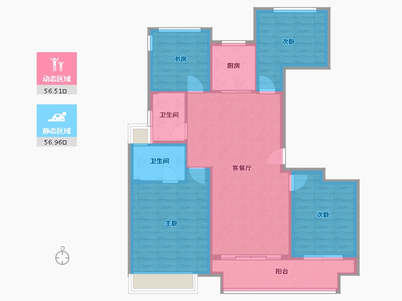 江苏省-苏州市-棠悦名筑-102.33-户型库-动静分区