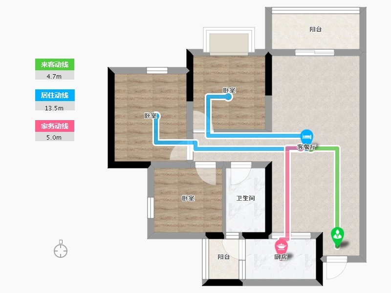 四川省-达州市-科华和润府—期-66.96-户型库-动静线