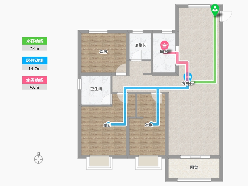 山西省-太原市-中国中铁·诺德城-104.00-户型库-动静线