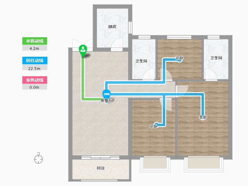 山西省-临汾市-恒基中心城-81.81-户型库-动静线