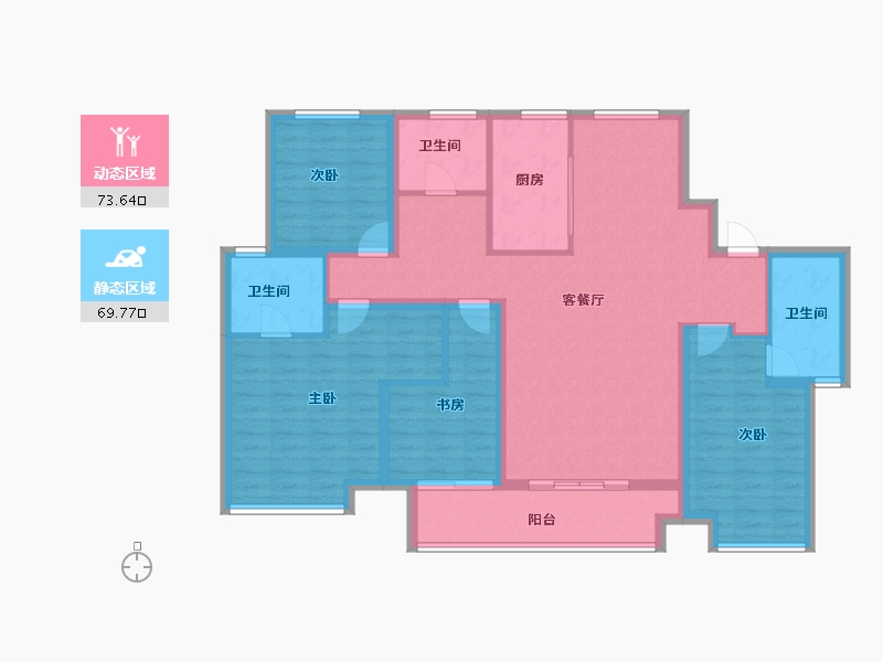 山西省-临汾市-恒安如园-129.15-户型库-动静分区