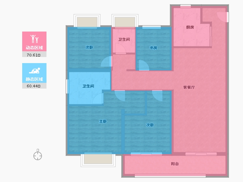 江苏省-苏州市-复游城太仓-118.17-户型库-动静分区