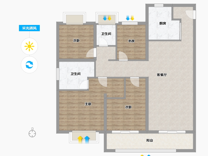 江苏省-苏州市-复游城太仓-118.17-户型库-采光通风