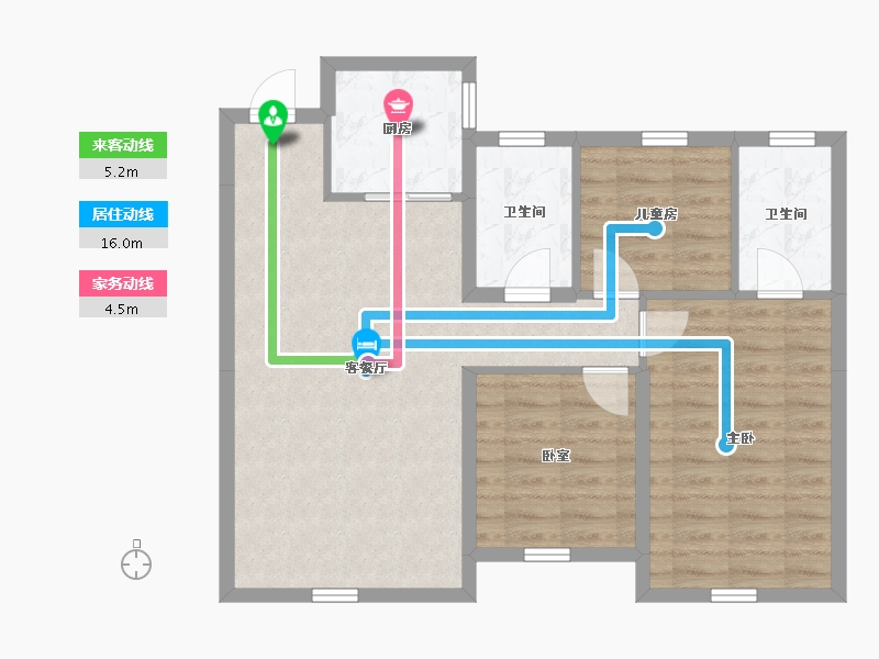 内蒙古自治区-赤峰市-赤峰中梁百合四季-77.01-户型库-动静线