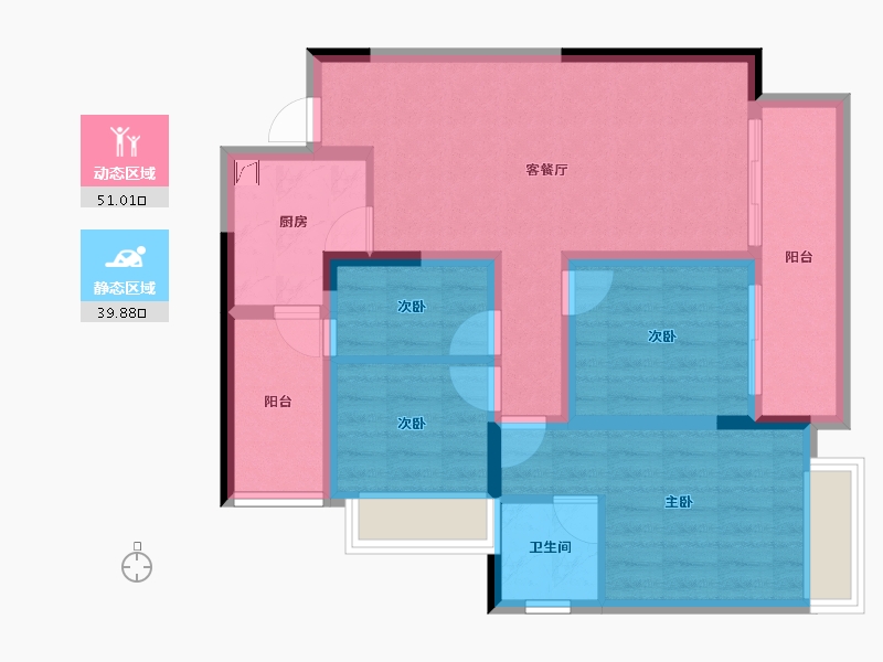 重庆-重庆市-招商雍璟城-79.95-户型库-动静分区