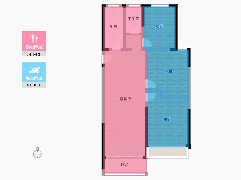 河南省-郑州市-中建·森林观澜-88.00-户型库-动静分区