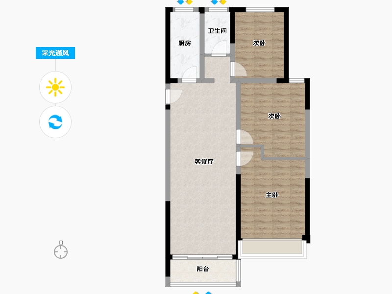 河南省-郑州市-中建·森林观澜-88.00-户型库-采光通风