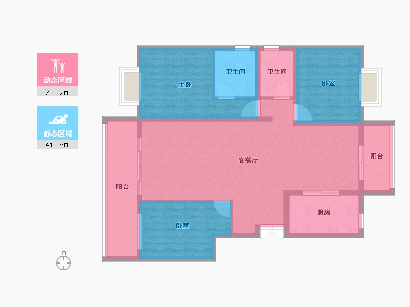 云南省-红河哈尼族彝族自治州-六善时光-101.60-户型库-动静分区