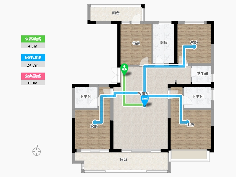 河南省-郑州市-中建·森林观澜-126.40-户型库-动静线