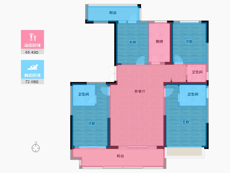 河南省-郑州市-中建·森林观澜-126.40-户型库-动静分区