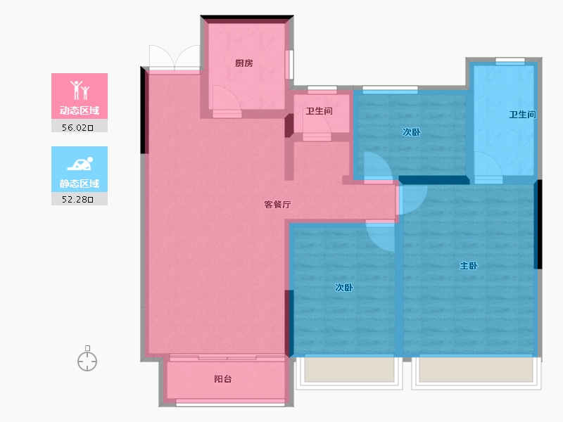 河南省-郑州市-英地·运河上苑-96.80-户型库-动静分区