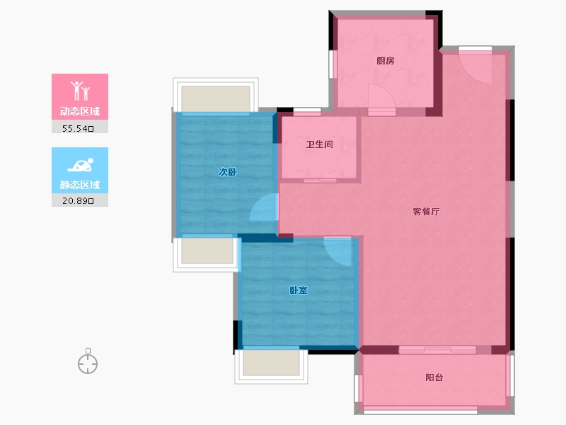 湖北省-荆州市-武汉城建电建荆韵-68.39-户型库-动静分区