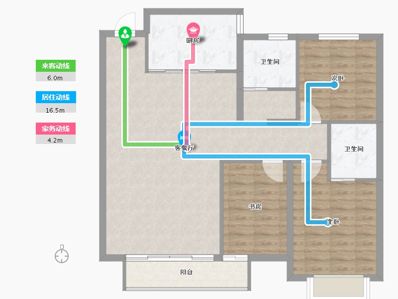 河北省-保定市-润达尚东城-92.70-户型库-动静线