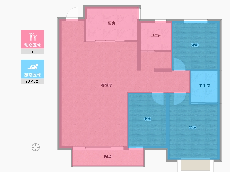 河北省-保定市-润达尚东城-92.70-户型库-动静分区