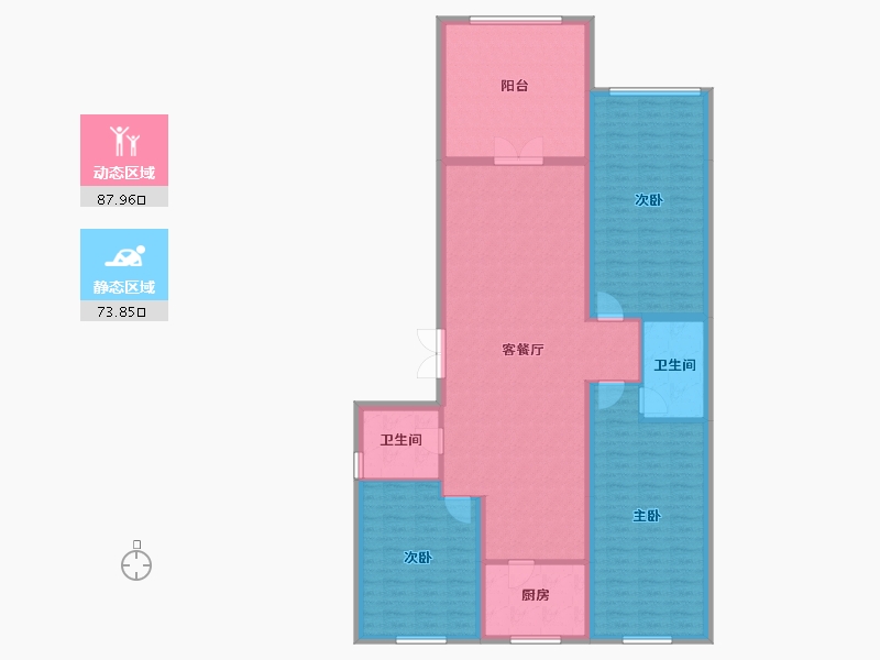 黑龙江省-哈尔滨市-宝宇天邑珑湾-148.05-户型库-动静分区