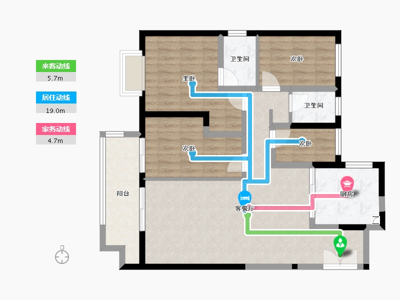 四川省-成都市-海伦堡玖悦府-90.37-户型库-动静线