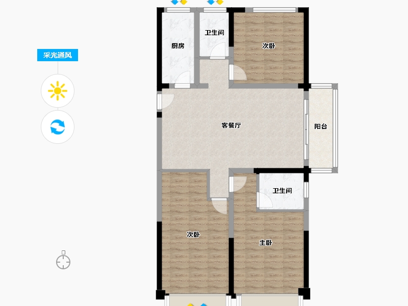 河南省-郑州市-中建·森林观澜-102.40-户型库-采光通风