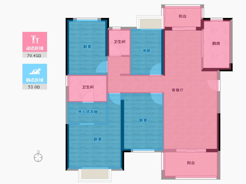 湖北省-荆门市-中建壹品璟苑-111.20-户型库-动静分区