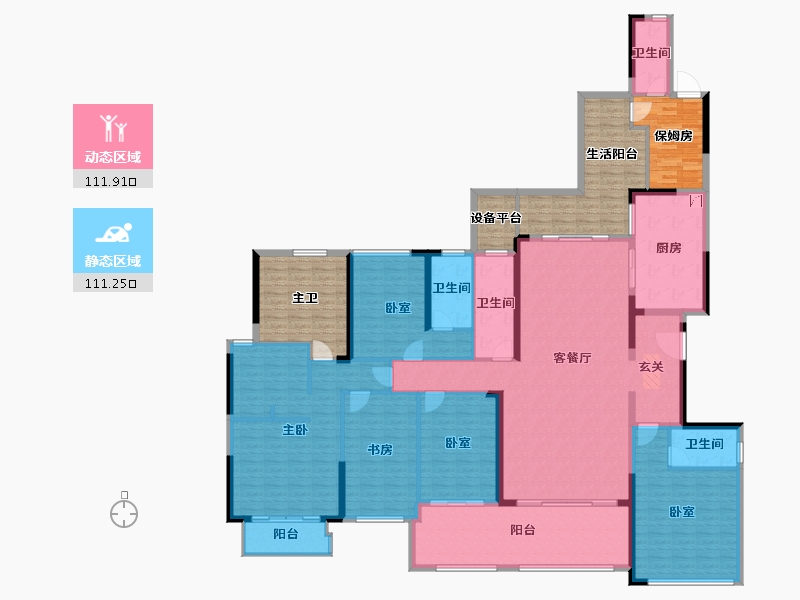 广东省-湛江市-君临世纪-243.16-户型库-动静分区