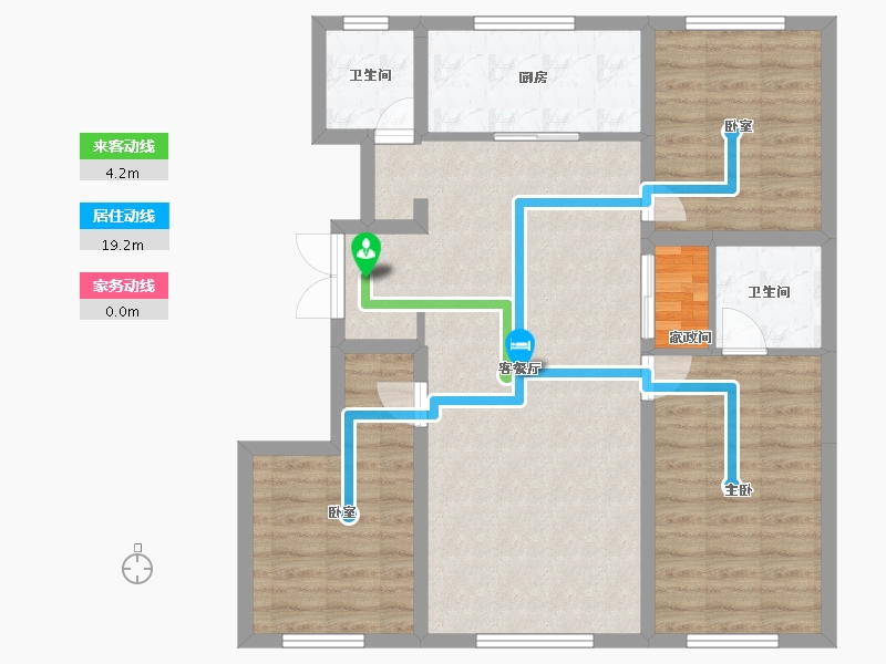 吉林省-长春市-新星宇和润揽悦-89.48-户型库-动静线