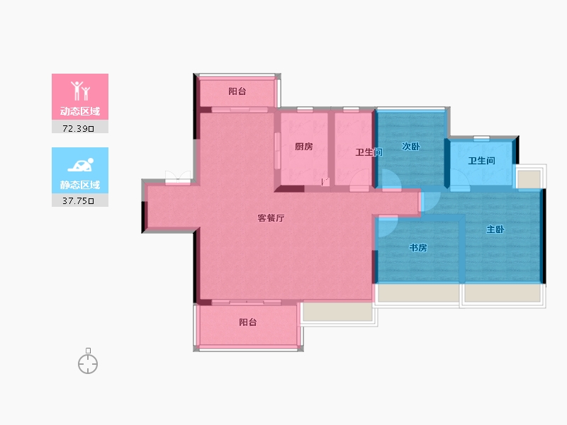 广东省-江门市-远洋·天成-97.76-户型库-动静分区