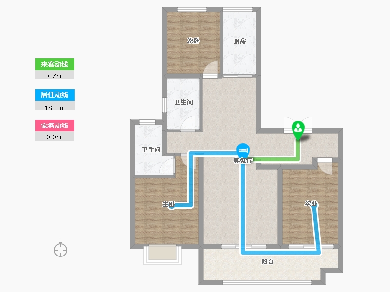 山西省-太原市-福兴雅苑-101.26-户型库-动静线