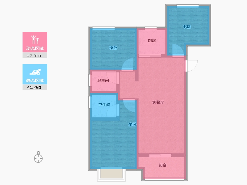 河南省-郑州市-泰·颐府-78.41-户型库-动静分区