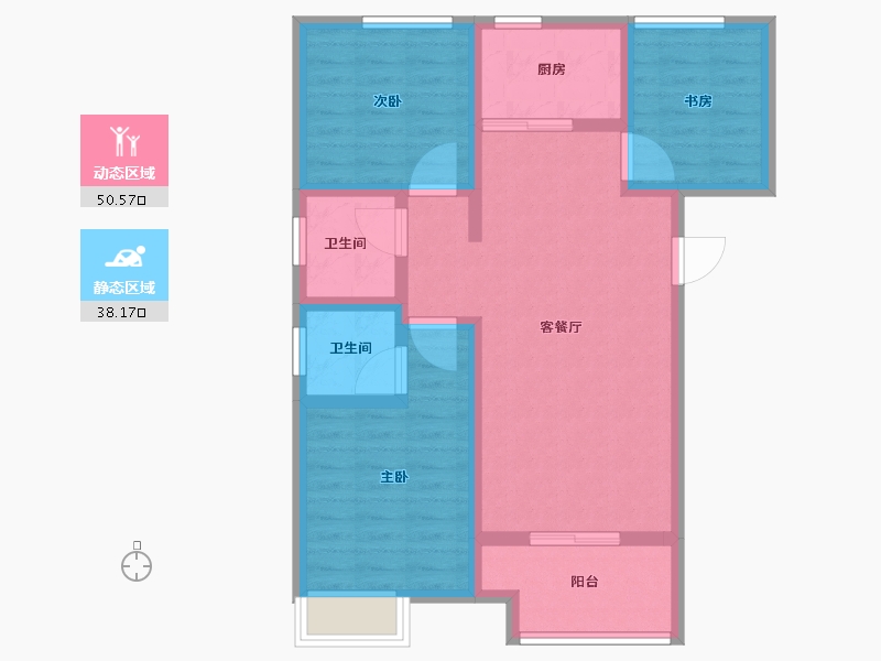 河南省-郑州市-泰·颐府-78.41-户型库-动静分区