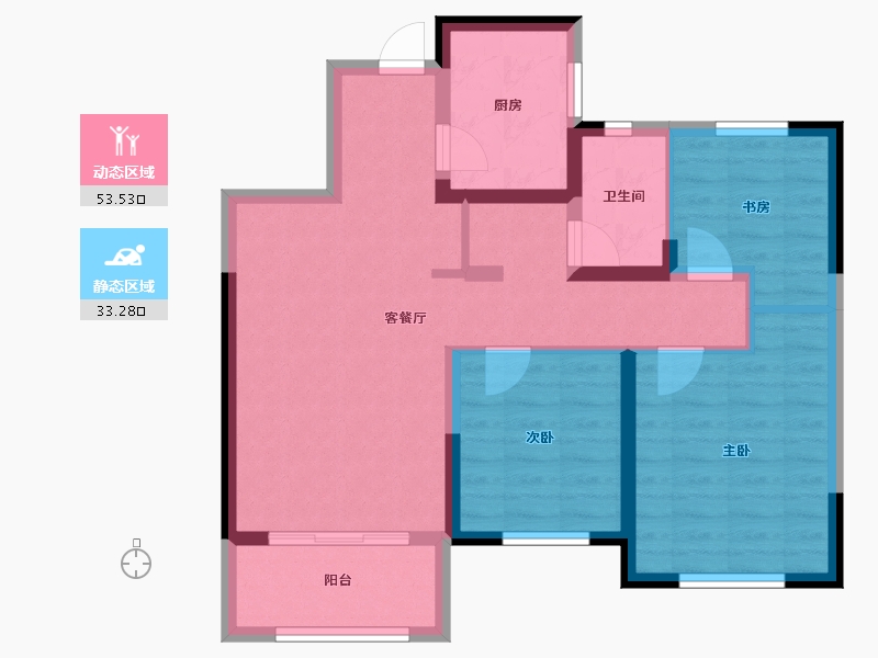 山东省-德州市-德达东建馨园-76.95-户型库-动静分区