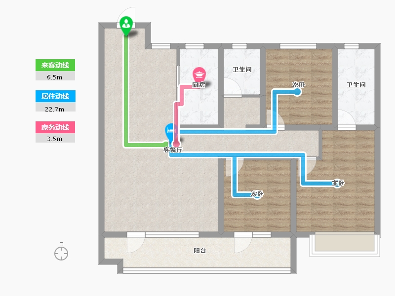 山东省-德州市-天泰中梁九衢世家-101.25-户型库-动静线