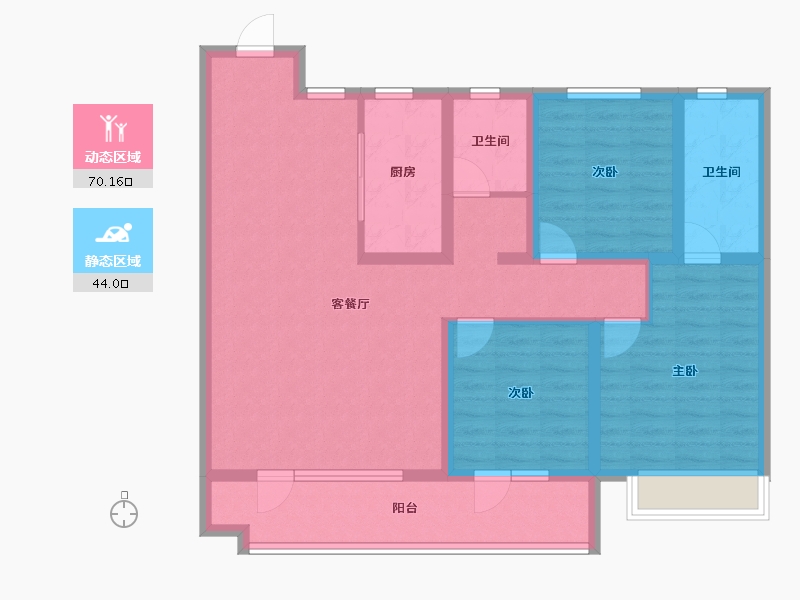 山东省-德州市-天泰中梁九衢世家-101.25-户型库-动静分区