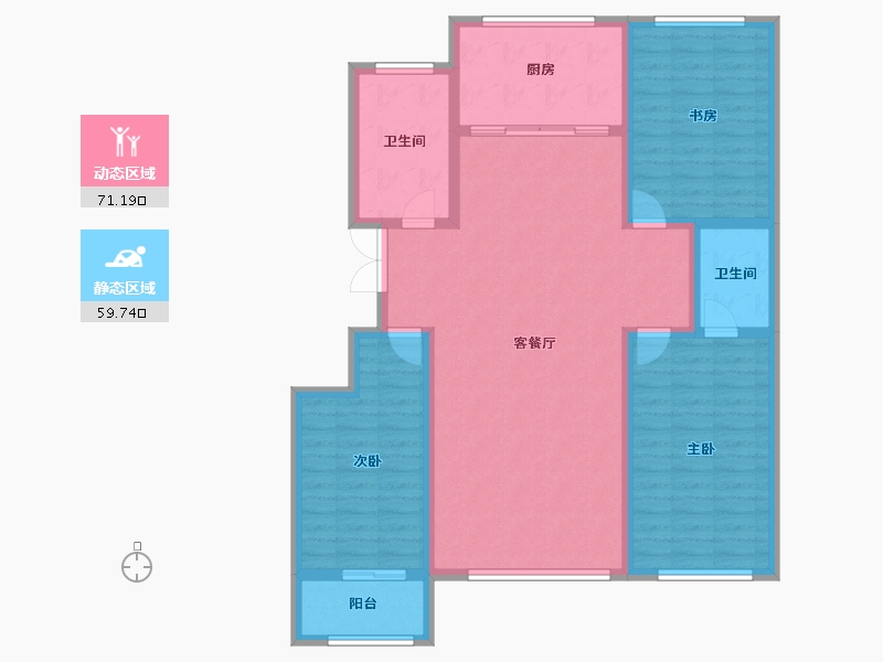 山东省-潍坊市-金庆名仁府-118.31-户型库-动静分区