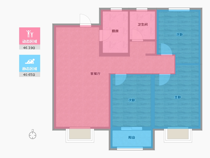 山东省-济南市-玖唐府-77.60-户型库-动静分区