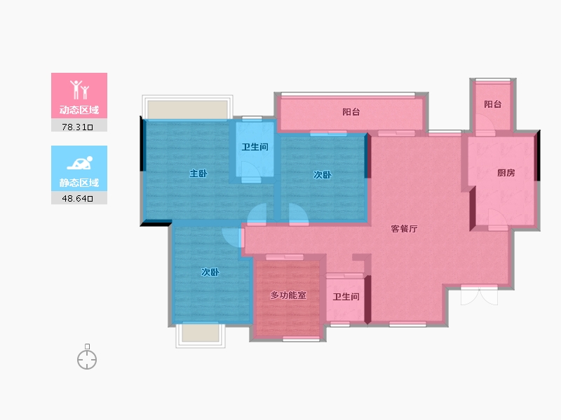 重庆-重庆市-御景滨江花园-112.20-户型库-动静分区