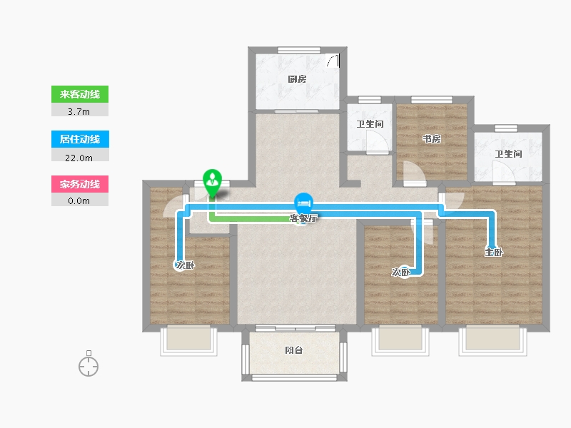 河北省-石家庄市-博锐枫景小区-108.63-户型库-动静线