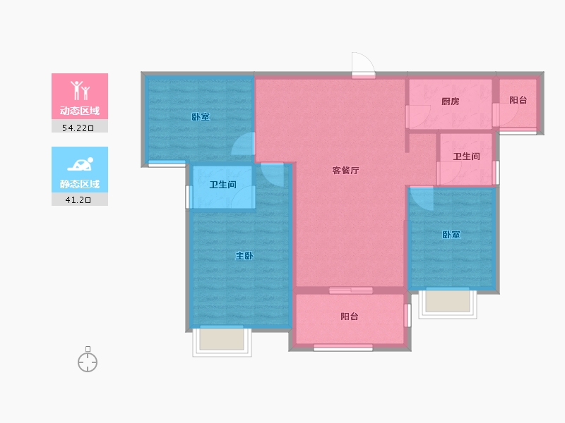 湖北省-黄冈市-晶帝学府世家-89.00-户型库-动静分区